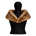 Brown faux fur wide